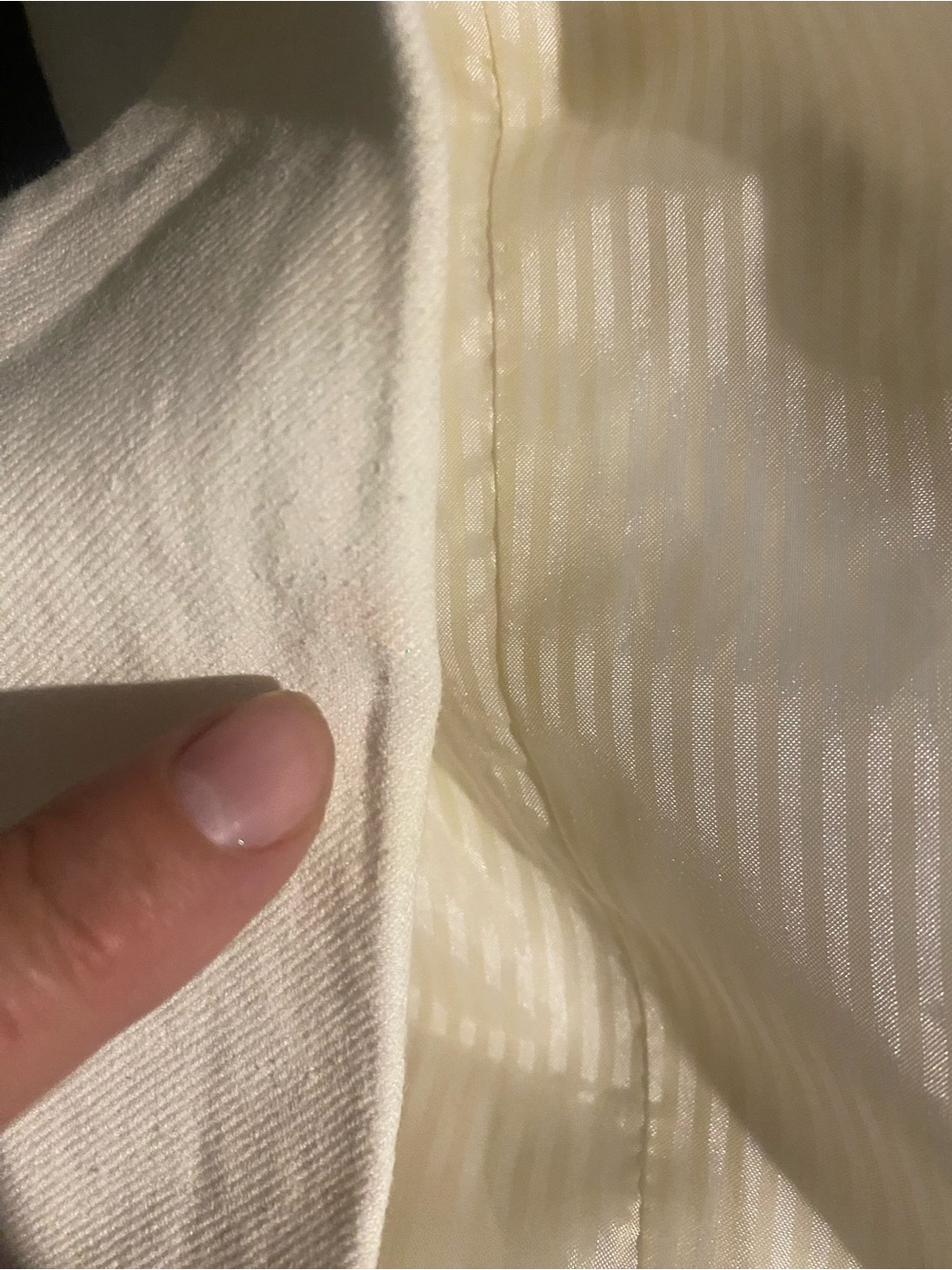 Veronica Beard Braeton Cream & Beige Double-Breasted Linen Dickey Blazer - Picture 10 of 10